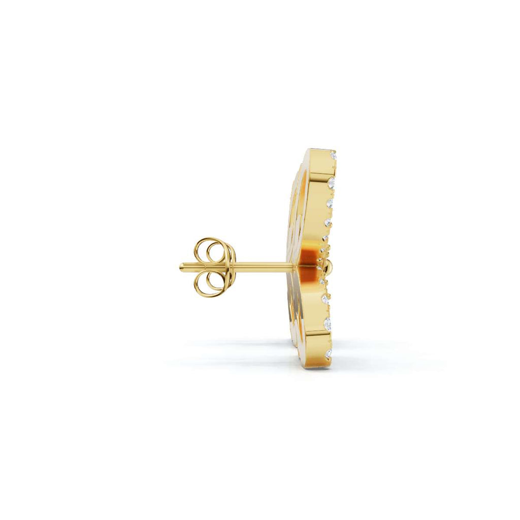 The Mariposa Silhouette: 1.06 CTW Layered Diamond Butterfly Statement Stud Earrings Gold/Platinum