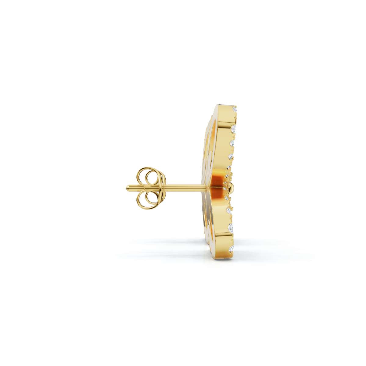 The Mariposa Silhouette: 1.06 CTW Layered Diamond Butterfly Statement Stud Earrings Gold/Platinum
