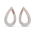 The Sovereign Twist: 3.93 CTW Architectural Infinity Teardrop Hoop Earrings 14K-18K Gold/Platinum