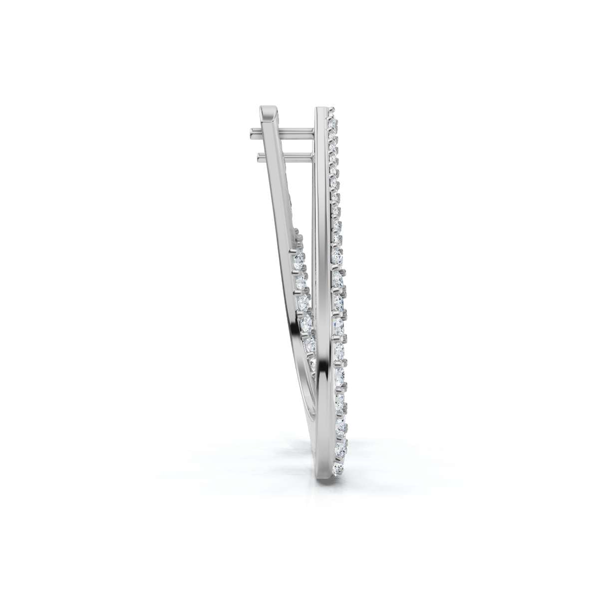 The Sovereign Twist: 3.93 CTW Architectural Infinity Teardrop Hoop Earrings 14K-18K Gold/Platinum