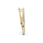 The Sovereign Twist: 3.93 CTW Architectural Infinity Teardrop Hoop Earrings 14K-18K Gold/Platinum