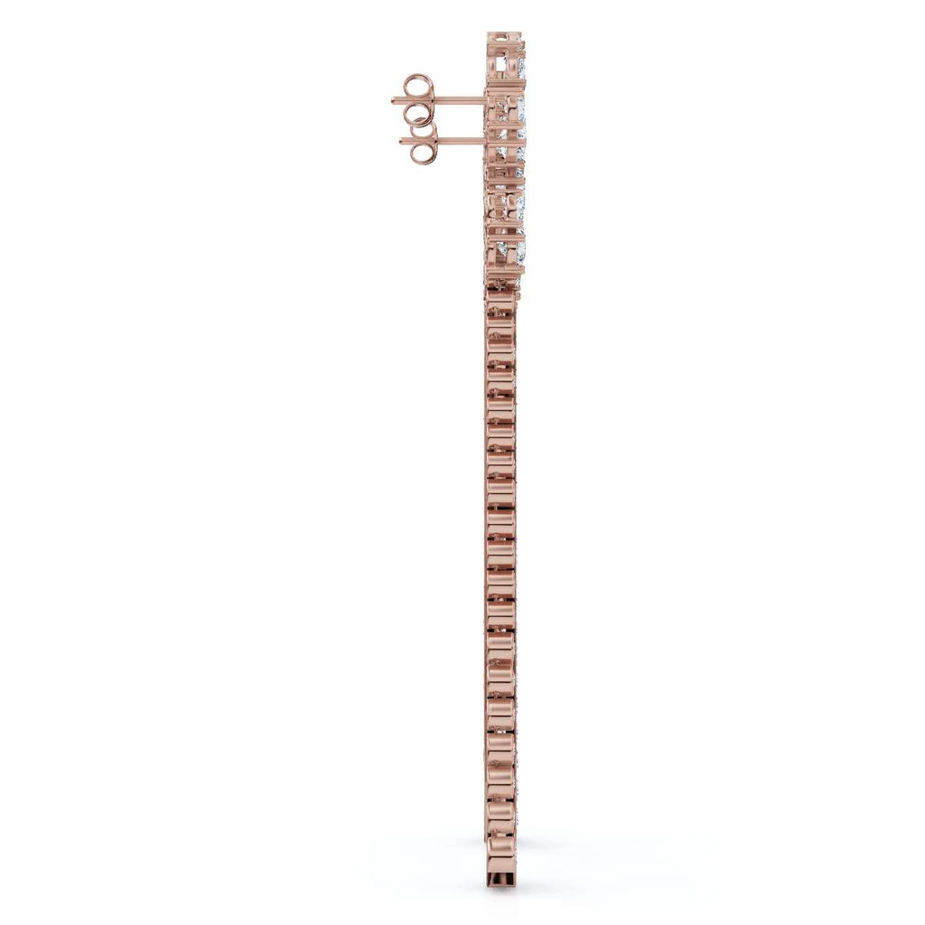 The Blossom Stiletto Max: 8.42 CTW Multi-Shape Floral Tassel Drop Earrings 14K-18K Gold/Platinum