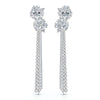 The Blossom Stiletto Max: 8.42 CTW Multi-Shape Floral Tassel Drop Earrings 14K-18K Gold/Platinum