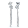 The Blossom Stiletto Max: 8.42 CTW Multi-Shape Floral Tassel Drop Earrings 14K-18K Gold/Platinum