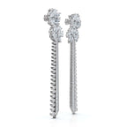 The Blossom Stiletto Max: 8.42 CTW Multi-Shape Floral Tassel Drop Earrings 14K-18K Gold/Platinum