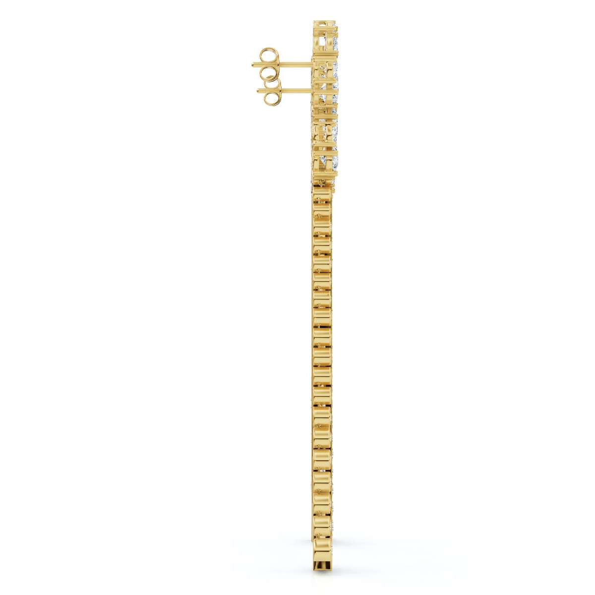 The Blossom Stiletto Max: 8.42 CTW Multi-Shape Floral Tassel Drop Earrings 14K-18K Gold/Platinum