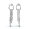 The Sovereign Cascade: 2.65 CTW Triple-Nested Teardrop Drop Earrings 14-18K Gold/Platinum