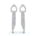The Sovereign Cascade: 2.65 CTW Triple-Nested Teardrop Drop Earrings 14-18K Gold/Platinum