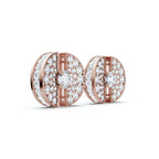 The Eclipse Split-Disc: 3.72 CTW Architectural Solitaire Stud Earrings 14K-18K Gold/Platinum