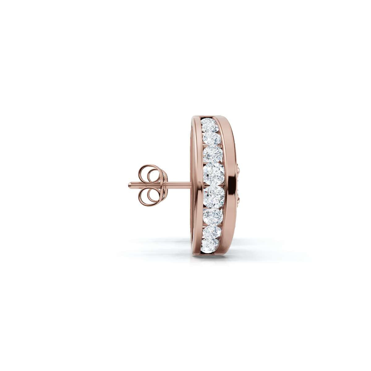 The Eclipse Split-Disc: 3.72 CTW Architectural Solitaire Stud Earrings 14K-18K Gold/Platinum