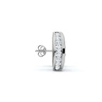 The Eclipse Split-Disc: 3.72 CTW Architectural Solitaire Stud Earrings 14K-18K Gold/Platinum