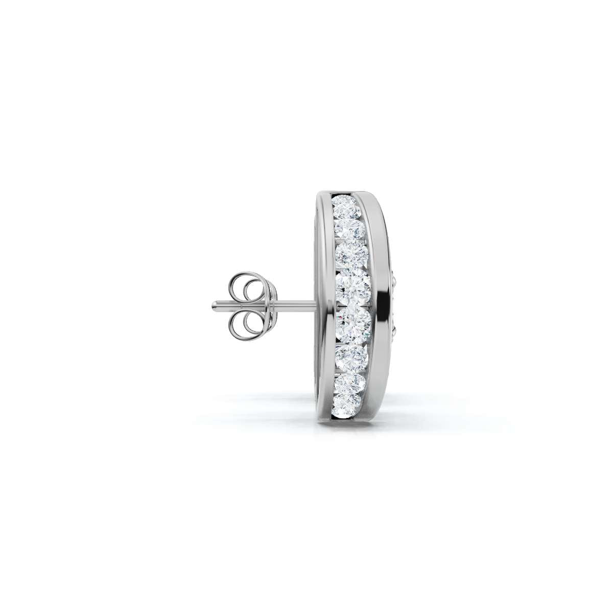 The Eclipse Split-Disc: 3.72 CTW Architectural Solitaire Stud Earrings 14K-18K Gold/Platinum
