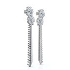 The Blossom Stiletto: 6.64 CTW Multi-Shape Floral Tassel Drop Earrings 14K-18K Gold/Platinum
