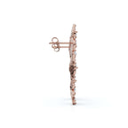 The Blossom Cascade: 3.30 CTW Lab-Grown Diamond Floral Crawler Studs 14K-18K Gold/Platinum