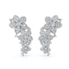 The Blossom Cascade: 3.30 CTW Lab-Grown Diamond Floral Crawler Studs 14K-18K Gold/Platinum