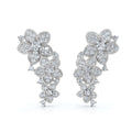 The Blossom Cascade: 3.30 CTW Lab-Grown Diamond Floral Crawler Studs 14K-18K Gold/Platinum