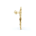 The Blossom Cascade: 3.30 CTW Lab-Grown Diamond Floral Crawler Studs 14K-18K Gold/Platinum