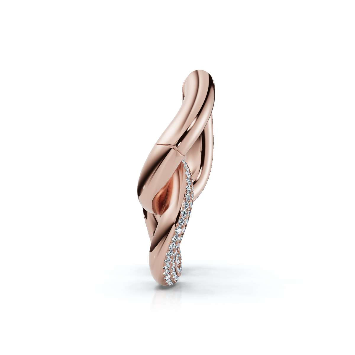 The Sovereign Interlock: 1.26 CTW Sculptural Pavé Link Huggie Drop Earrings 14K-18K Gold/Platinum