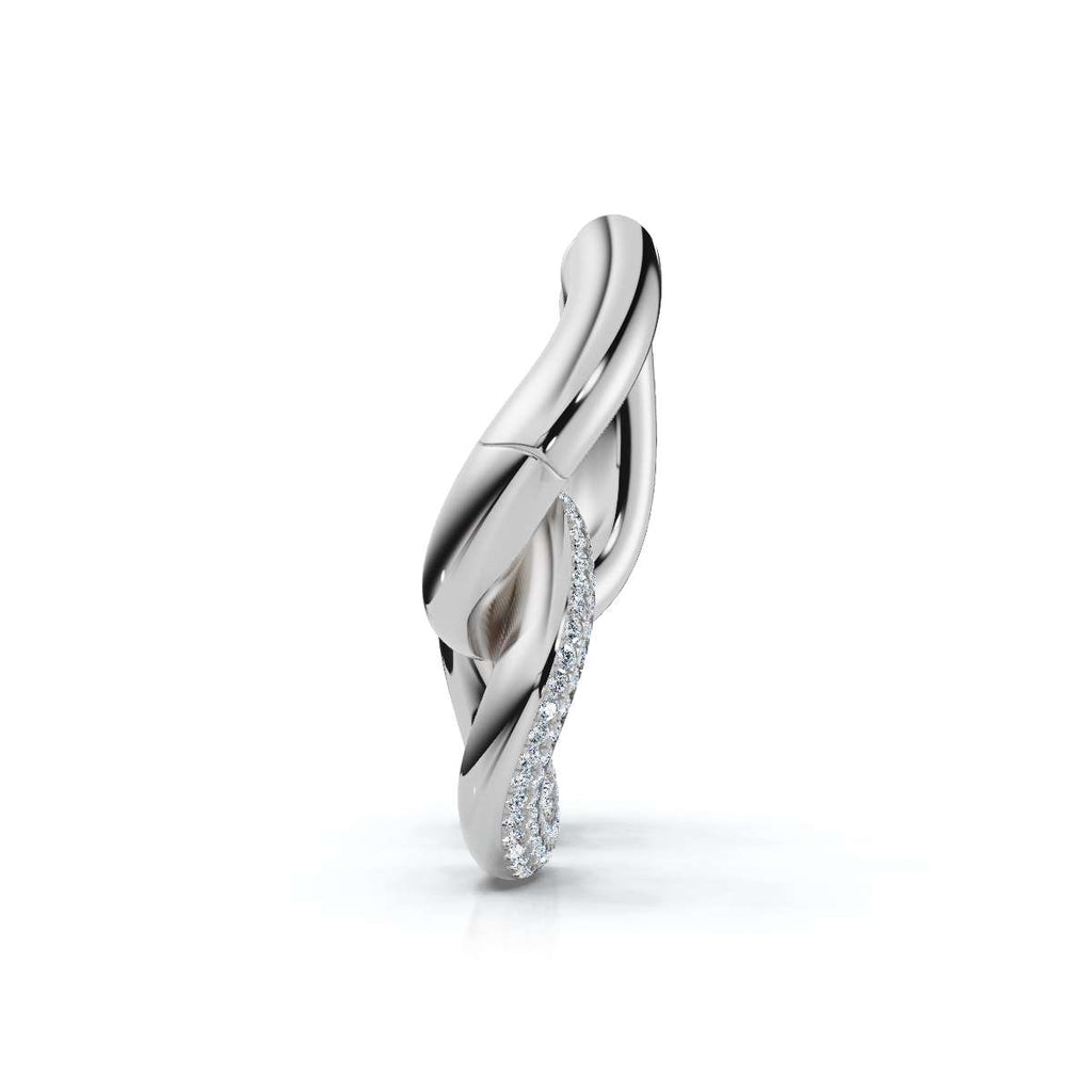The Sovereign Interlock: 1.26 CTW Sculptural Pavé Link Huggie Drop Earrings 14K-18K Gold/Platinum