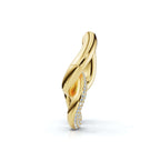The Sovereign Interlock: 1.26 CTW Sculptural Pavé Link Huggie Drop Earrings 14K-18K Gold/Platinum