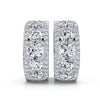 The Royal Halo Wide-Band: 2.12 CTW Lab-Grown Diamond Huggie Hoops 14K-18K Gold/Platinum