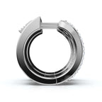 The Royal Halo Wide-Band: 2.12 CTW Lab-Grown Diamond Huggie Hoops 14K-18K Gold/Platinum