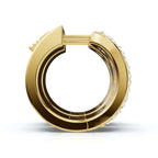 The Royal Halo Wide-Band: 2.12 CTW Lab-Grown Diamond Huggie Hoops 14K-18K Gold/Platinum