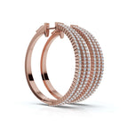The Trinity Hoop: 1.72 - 2.50 CTW Triple-Row Lab-Grown Diamond Statement Hoops 14K-18K Gold/Platinum