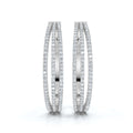 The Trinity Hoop: 1.72 - 2.50 CTW Triple-Row Lab-Grown Diamond Statement Hoops 14K-18K Gold/Platinum