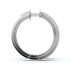The Trinity Hoop: 1.72 - 2.50 CTW Triple-Row Lab-Grown Diamond Statement Hoops 14K-18K Gold/Platinum