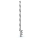 The Siren Chevron: 0.23 CTW Floating Solitaire V-Necklace 14K-18K Gold/Platinum