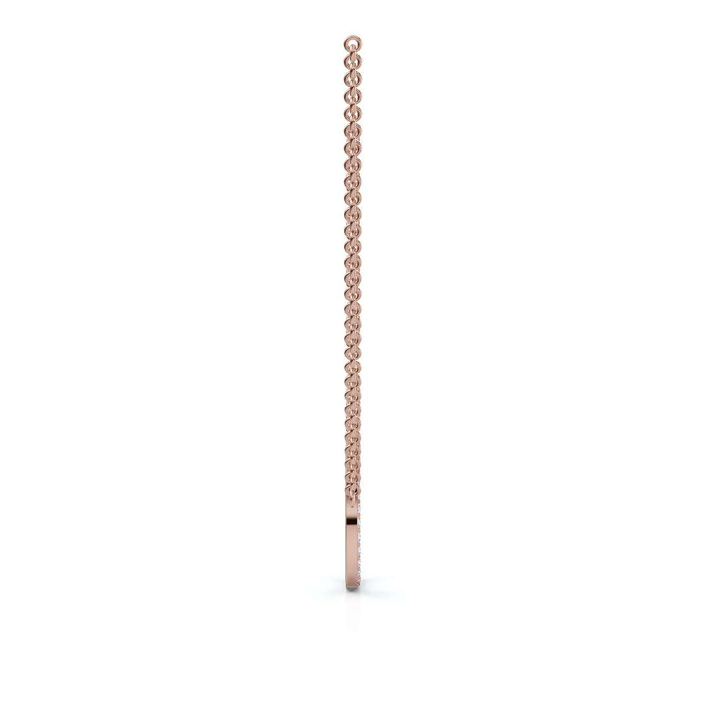 The Artemis Crescent: 0.50 CTW Micro-Pavé Diamond Stationary 14K-18K Gold/Platinum Necklace