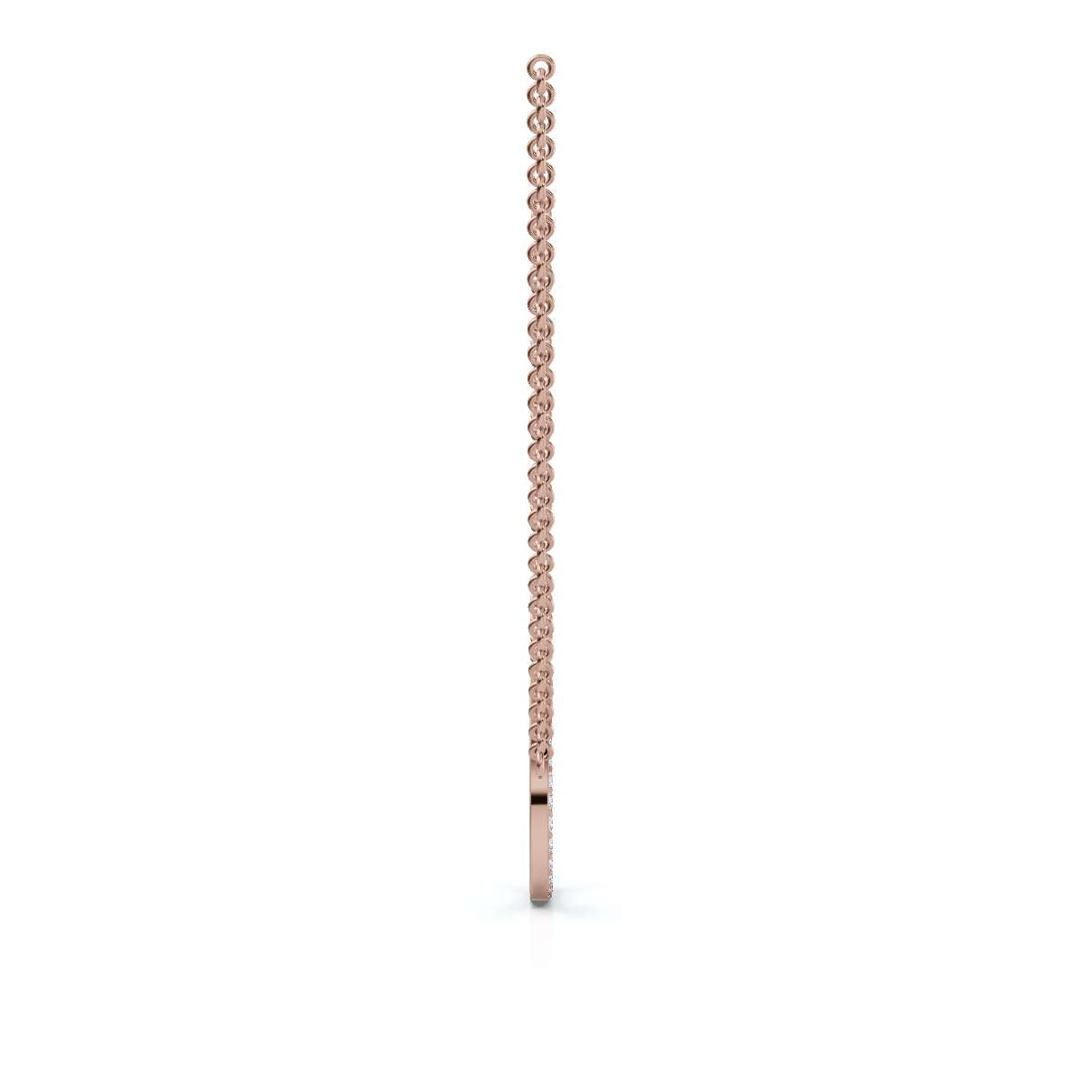 The Artemis Crescent: 0.50 CTW Micro-Pavé Diamond Stationary 14K-18K Gold/Platinum Necklace
