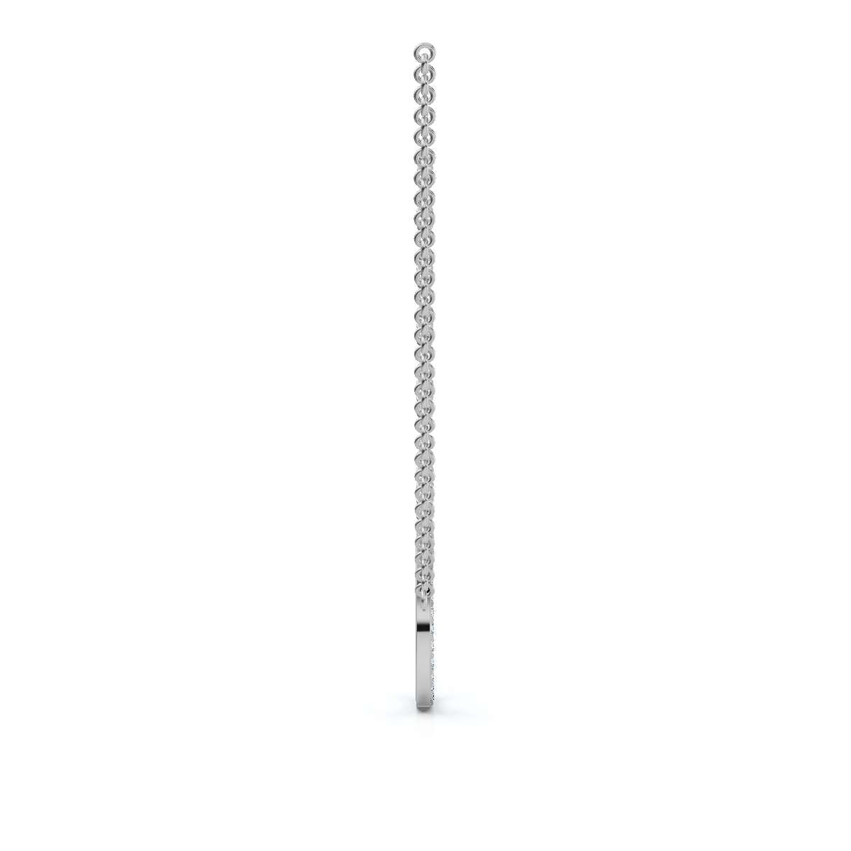 The Artemis Crescent: 0.50 CTW Micro-Pavé Diamond Stationary 14K-18K Gold/Platinum Necklace