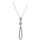 The Grand Cascade: 0.53 CTW Articulated Triple-Drop Diamond Pendant 14K-18K Gold/Platinum Necklace