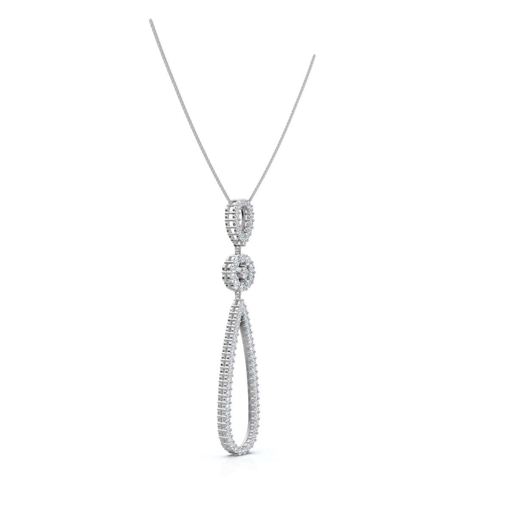 The Grand Cascade: 0.53 CTW Articulated Triple-Drop Diamond Pendant 14K-18K Gold/Platinum Necklace