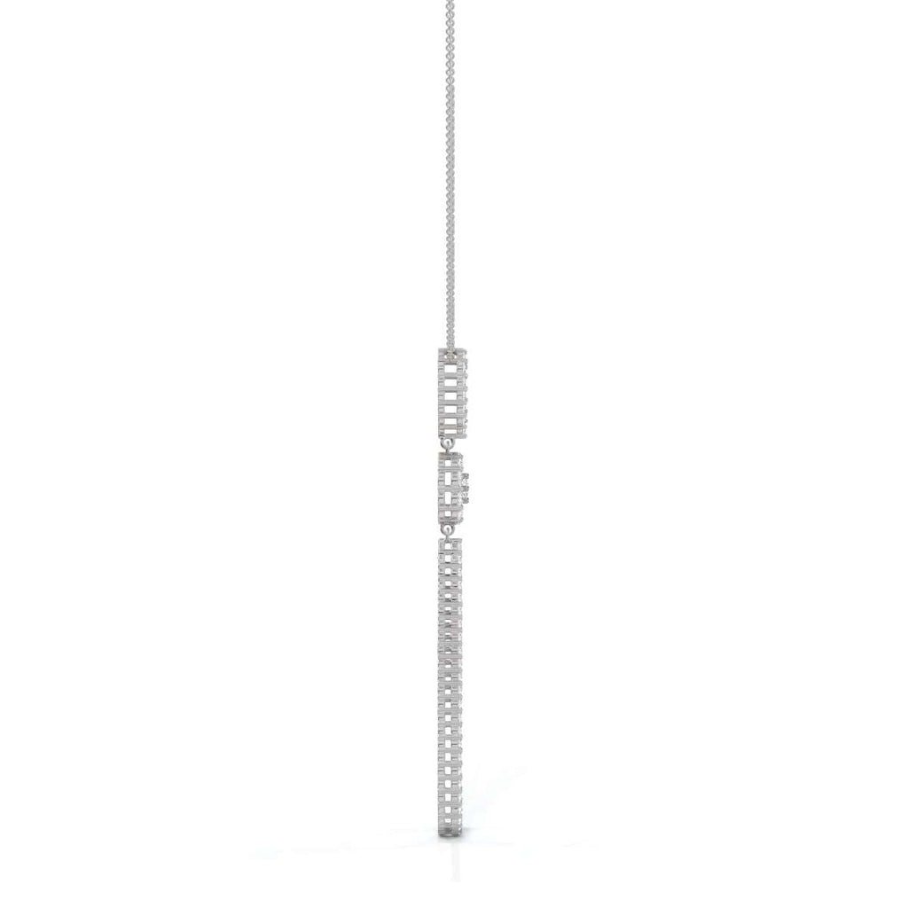 The Grand Cascade: 0.53 CTW Articulated Triple-Drop Diamond Pendant 14K-18K Gold/Platinum Necklace