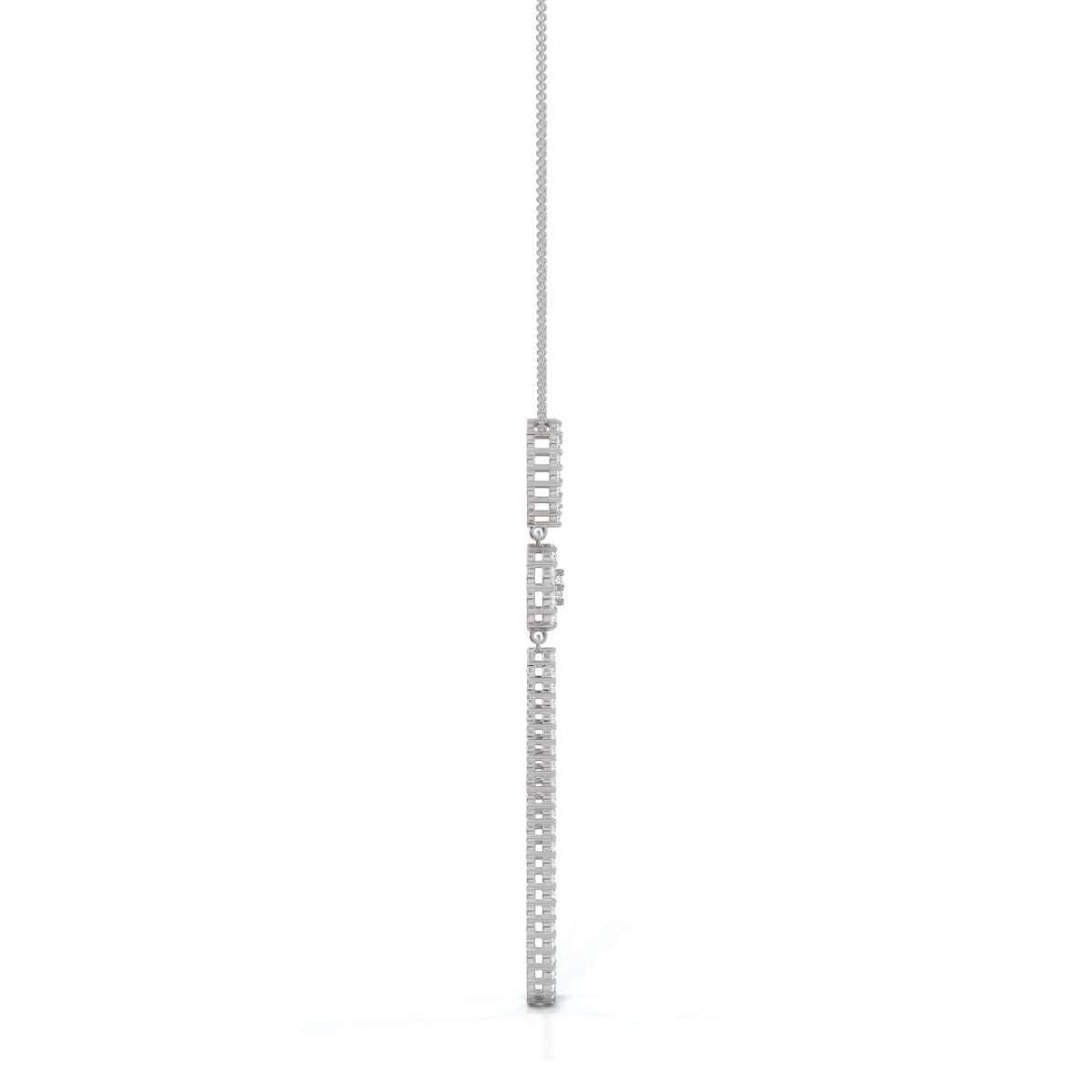 The Grand Cascade: 0.53 CTW Articulated Triple-Drop Diamond Pendant 14K-18K Gold/Platinum Necklace