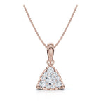 The Trinity Pendant: 0.55 CTW Trillion Cluster Lab-Grown Diamond Necklace 14K-18K Gold/Platinum