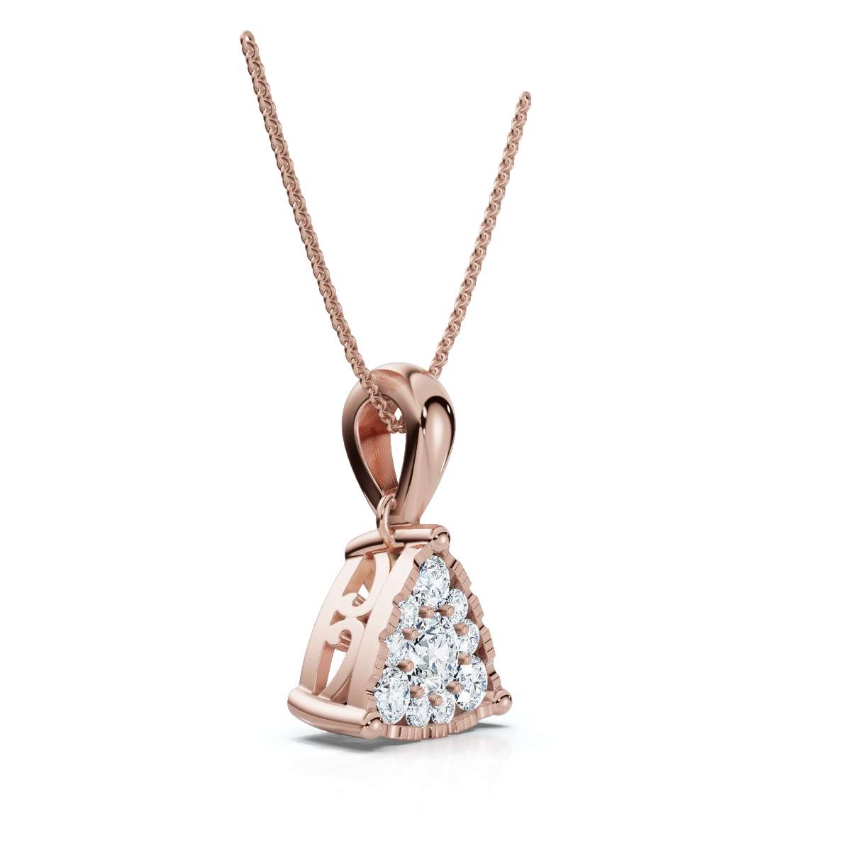 The Trinity Pendant: 0.55 CTW Trillion Cluster Lab-Grown Diamond Necklace 14K-18K Gold/Platinum