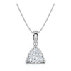 The Trinity Pendant: 0.55 CTW Trillion Cluster Lab-Grown Diamond Necklace 14K-18K Gold/Platinum