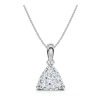 The Trinity Pendant: 0.55 CTW Trillion Cluster Lab-Grown Diamond Necklace 14K-18K Gold/Platinum