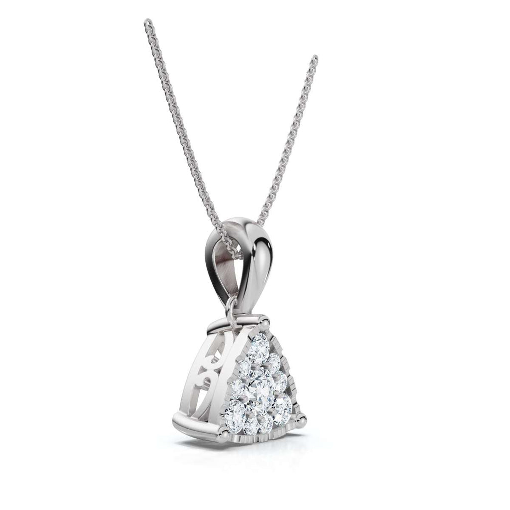 The Trinity Pendant: 0.55 CTW Trillion Cluster Lab-Grown Diamond Necklace 14K-18K Gold/Platinum