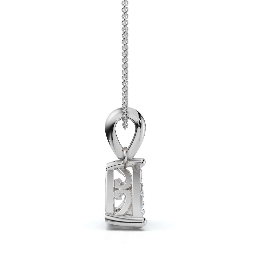 The Trinity Pendant: 0.55 CTW Trillion Cluster Lab-Grown Diamond Necklace 14K-18K Gold/Platinum