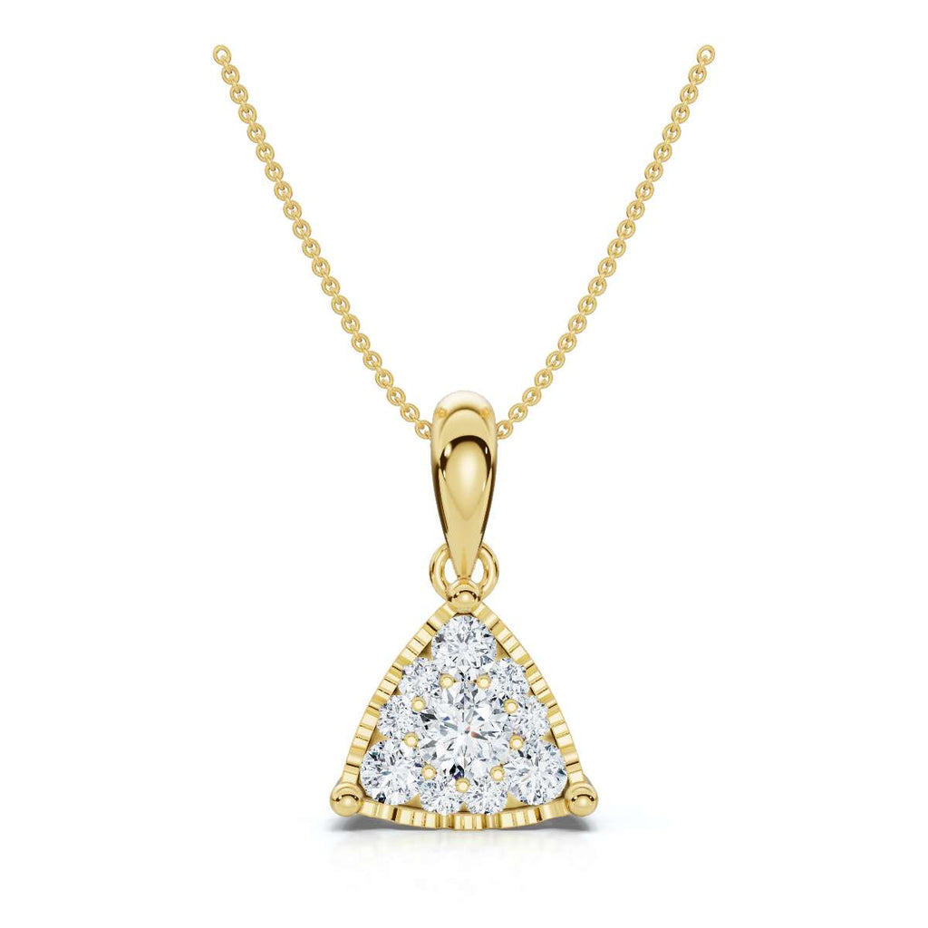 The Trinity Pendant: 0.55 CTW Trillion Cluster Lab-Grown Diamond Necklace 14K-18K Gold/Platinum