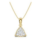 The Trinity Pendant: 0.55 CTW Trillion Cluster Lab-Grown Diamond Necklace 14K-18K Gold/Platinum