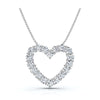 The Valentina Pendant: 1.44 CTW Open Heart Lab-Grown Diamond Necklace 14K-18K Gold/Platinum