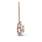 The Blossom Cluster: 1.25 CTW Five-Stone Diamond Floral Pendant 14K-18K Gold/Platinum Necklace