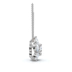 The Blossom Cluster: 1.25 CTW Five-Stone Diamond Floral Pendant 14K-18K Gold/Platinum Necklace