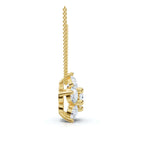The Blossom Cluster: 1.25 CTW Five-Stone Diamond Floral Pendant 14K-18K Gold/Platinum Necklace